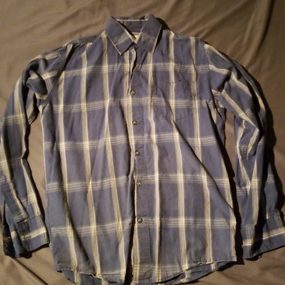 Mens blue Wrangler button down